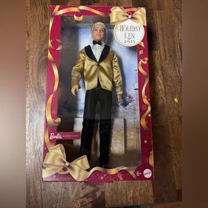 Barbie Holiday Ken 2025 Doll - Gold Jacket and Black Pants